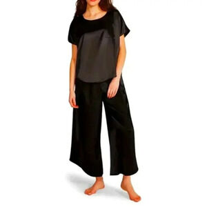 BB Dakota NEW Women’s Satin 2 Piece Lounge Set - New Women | Color: Black |